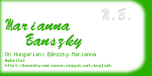 marianna banszky business card