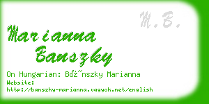 marianna banszky business card